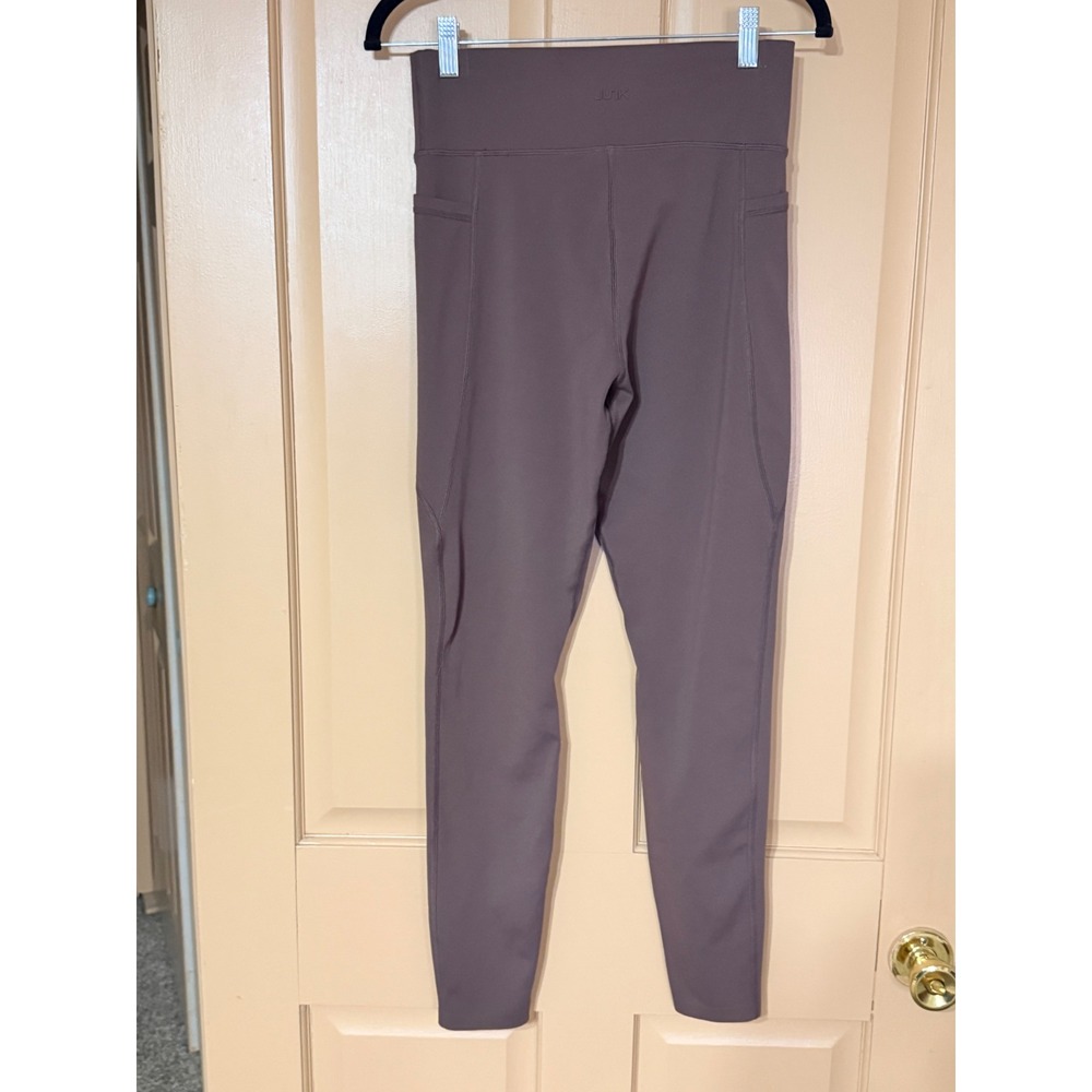 Junk Brands Womens High Waisted Pocket Leggings‎ Mauve Brown Athleisure Size M